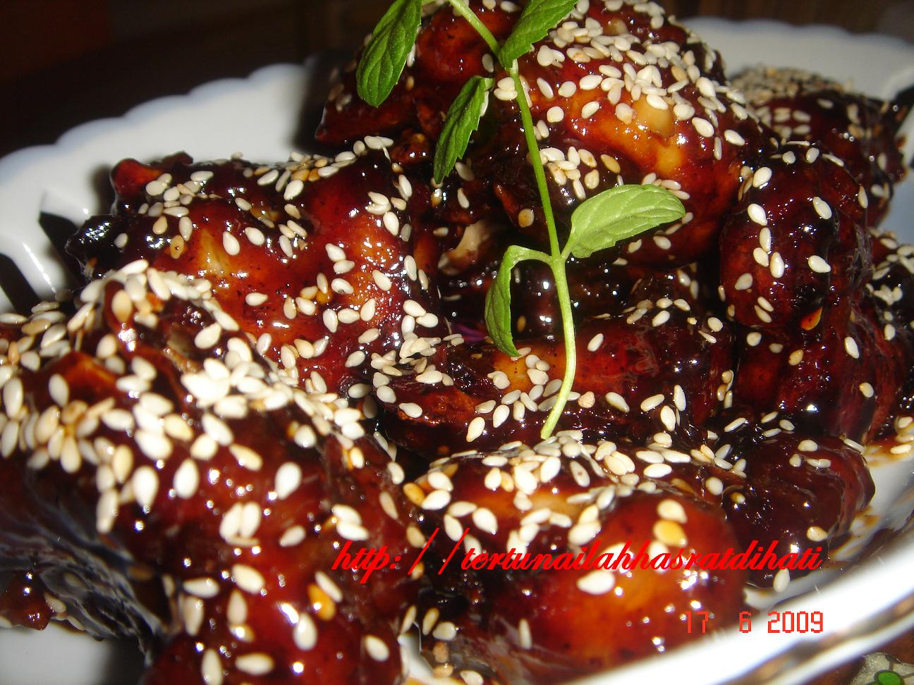 Honey Sesame Chicken (Ayam Madu Bijan) – Kakinakl's Blog