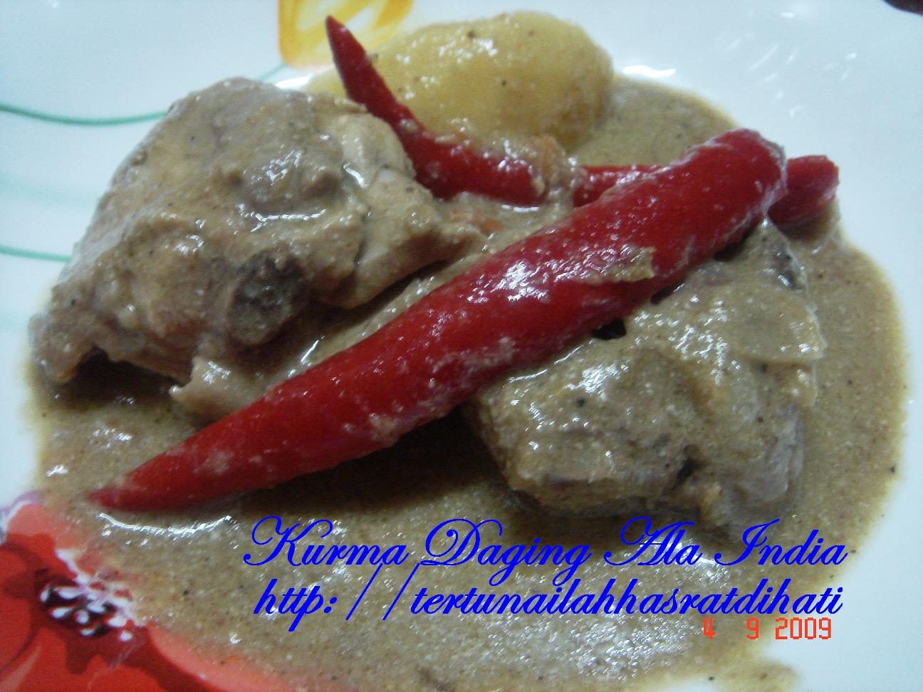 Blog India Kurma Ala kurma masak Ayam Kakinakl's ayam  india